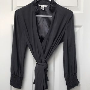 Diane von Furstenberg Silk Wrap Blouse